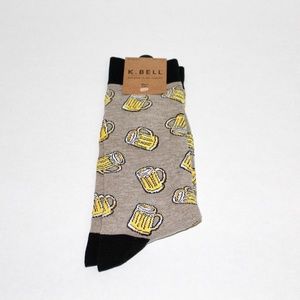 NWT K.Bell Men's Crew Beer Socks